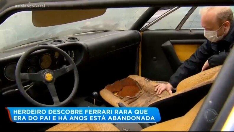 Bruno quer recuperar o carro na Justiça e restaurar a Ferrari