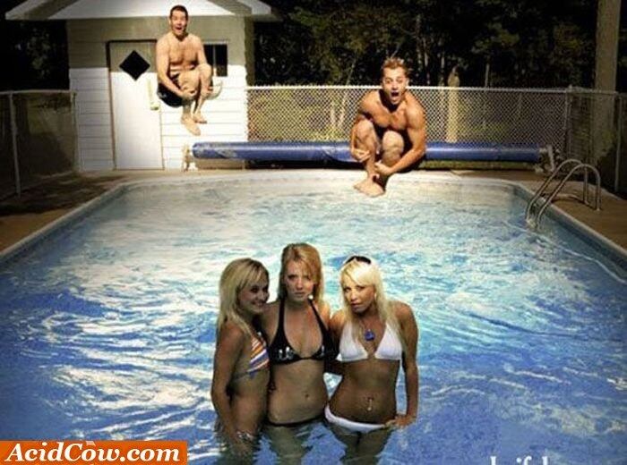 Entraram na piscina pra continuar com o cabelo seco? Nananinanão!