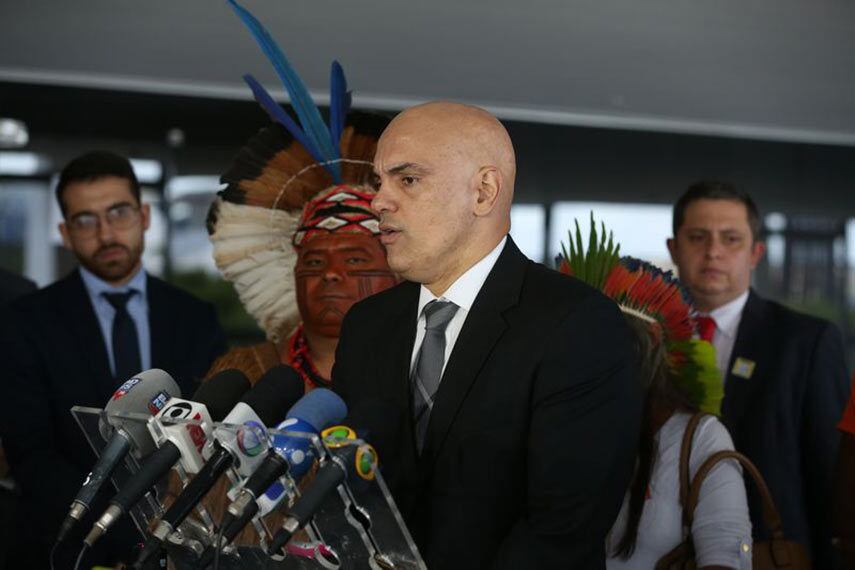 Alexandre de Moraes se reuniu hoje com lideranças indígenas