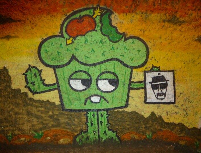 A artista demora cerca de dez minutos para finalizar um grafite. Ela sai para pintar os muros da cidade pelo menos uma vez por semana e pode fazer vários desenhos de uma só vez