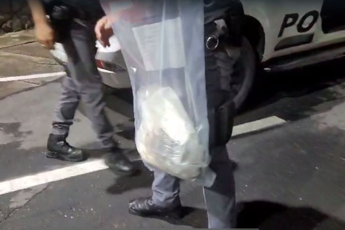 Cada tijolo de cocaína pesava cerca de 2kg