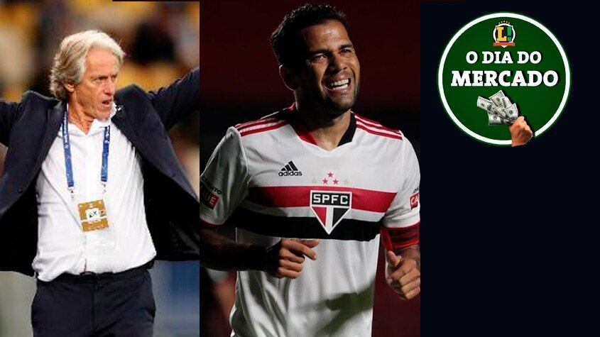 O final de semana começou quente. Jorge Jesus, atual treinador do Benfica, fez uma confissão para Kleber Leite, ex-presidente do Flamengo, nome de Marcelo Gallardo ganha força em gigante europeu, Daniel Alves se disponibiliza a retornar ao clube onde conquistou mais títulos... Essas e outras notícias você confere na galeria do LANCE! com o Dia do Mercado.
