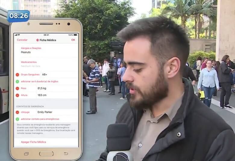 Para configurar os contatos de emergência no sistema iOS, basta acessar as configurações, as opções de contatos de emergência e configurar a ligação para o número escolhido da sua agenda, ou para a polícia