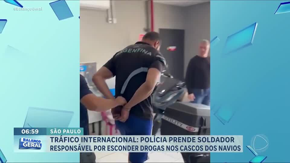 Polícia prende soldador responsável por esconder droga nos cascos de navios no porto de Santos