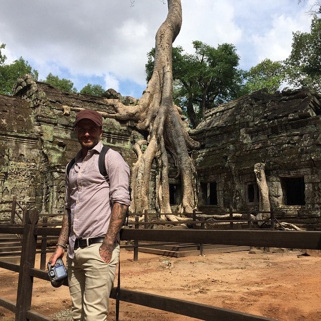 Beckham compartilhou fotos de quando esteve no Camboja