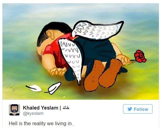 "Nossa realidade é o inferno", escreveu Khaled Yeslam

Família de criança imigrante encontrada morta em praia teve pedido de asilo negado



