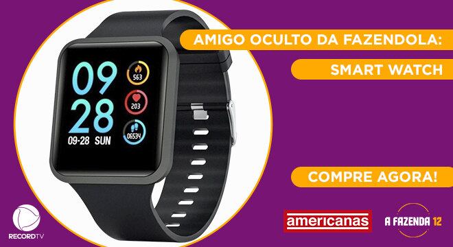Peão: Juliano
Amigo Secreto sorteado: Jake
Garanta já o seu Smartwatch na Americanas!