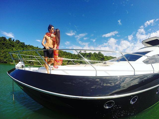 Flávia e Adibe mostraram os bastidores do passeio no Instagram

