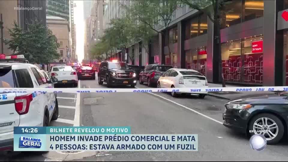 Homem armado invade prédio comercial e mata quatro pessoas em Nova Iorque