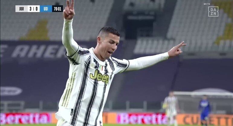 Cristiano Ronaldo, dois gols na Udinese e, agora, 14 no comando da artilharia