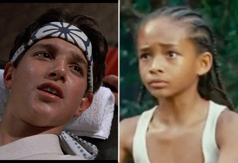 Karatê Kid, dos anos 80, foi interpretado recentemente pelo filho de Will Smith, Jayden Smith