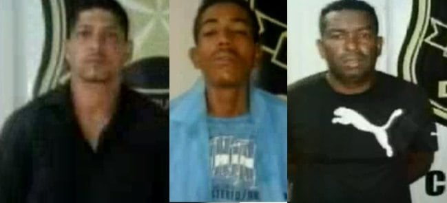 Maxsuel Gonçalves, William Lucas de Souza e Paulo César Ribeiro foram presos em flagrante