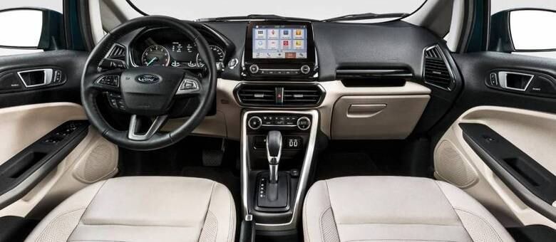 Interior da EcoSport Titanium 1.5: redução de até R$ 10,9 mil nos preços de tabela