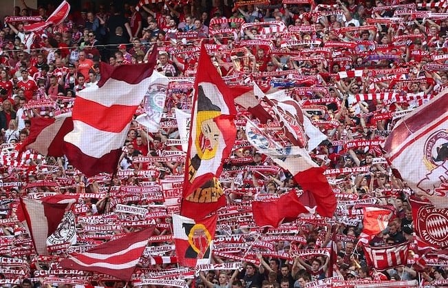 A festa da torcida do Bayern de Munique