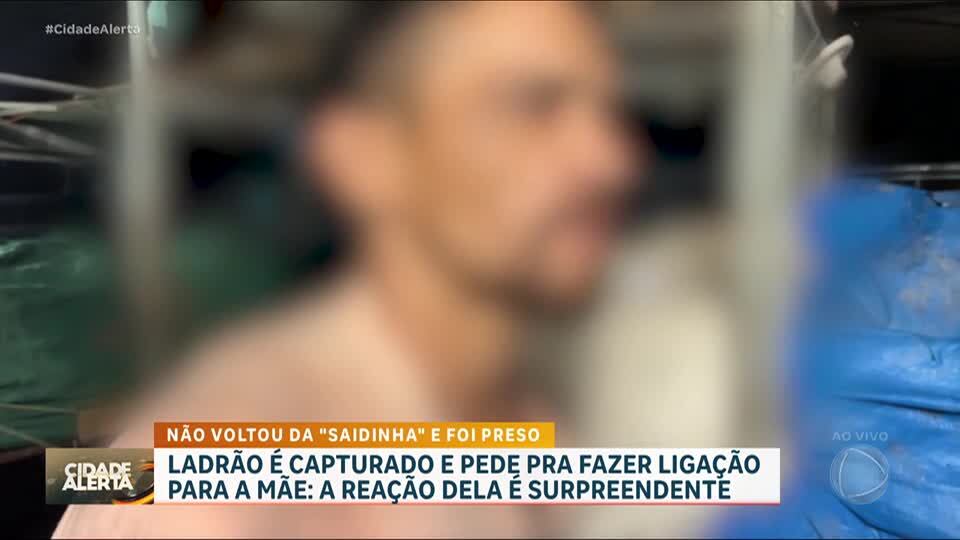 Criminoso liga para a mãe antes de chegar na delegacia e leva bronca dela ao ser preso