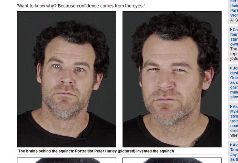 Peter Hurley afirma que quando o fotografado apenas encara a câmera, transmite medo e incerteza