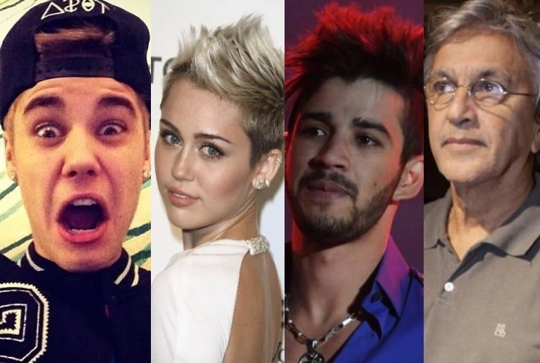 O que não faltou no 2013 dos músicos foi mico. Fica até difícil escolher quem mandou pior neste ano. Da passagem polêmica de Justin Bieber no Brasil ao grupo liderado por Caetano Veloso contra as biografias não autorizadas, os fatos vergonhosos são inúmeros. Entre eles, Miley Cyrus e Gusttavo Lima surtaram e a ex-panicat Babi Rossi virou funkeira. Relembre