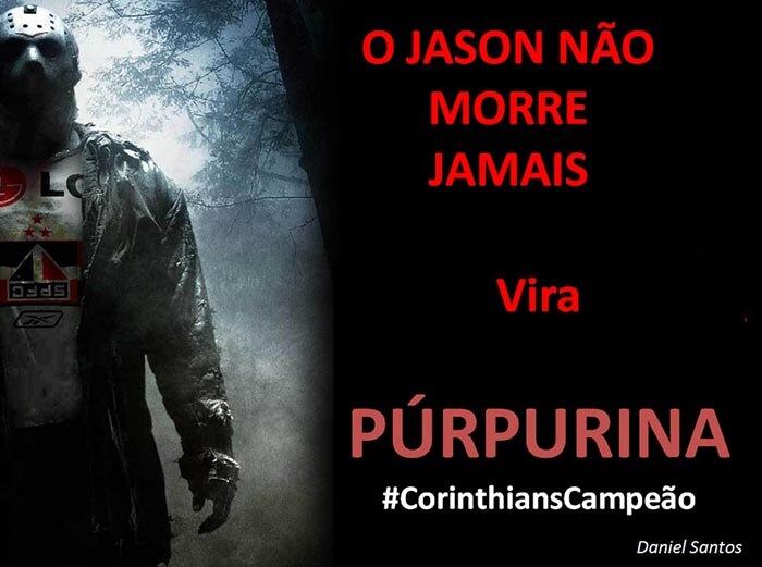 Sobrou até para o Jason, um dos mascotes da torcida tricolor