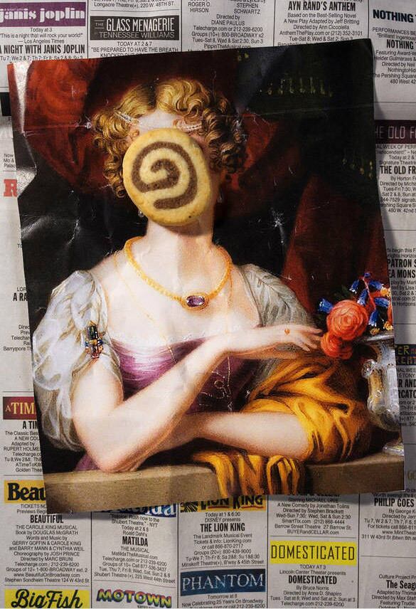 O efeito 3D é conseguido com o uso de sombras, camadas, efeitos amassados e dobraduras