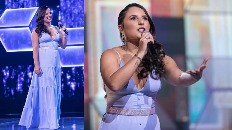 A apresentação de Nicole Carrion deu ar de leveza, sem dúvidas! A competidora usou um vestido longo lilás, com um decote em V. Com certeza, ela conquistou os jurados