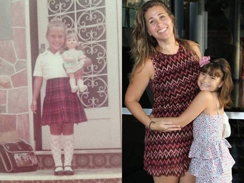 Antes, Andréia Sorvetão brincava de boneca, hoje, brinca com Duda, sua filha