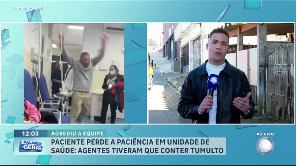 Homem joga suporte de soro no chão e causa confusão em UPA na Grande São Paulo