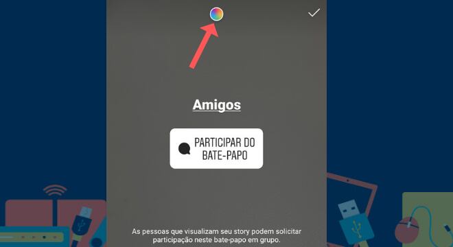 Instagram Storie bate-papo