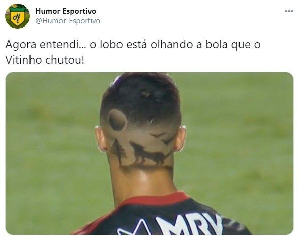 Vitinho isola bola contra o São Paulo e vira meme nas redes sociais