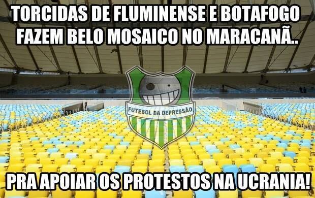 A falta de torcida no novo Maracanã também virou piada entre o torcedor