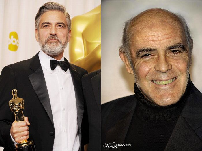 Aos 51 anos, o ator George Clooney continua charmoso. Mas será que quando ele ficar mais velho ele ficará careca?