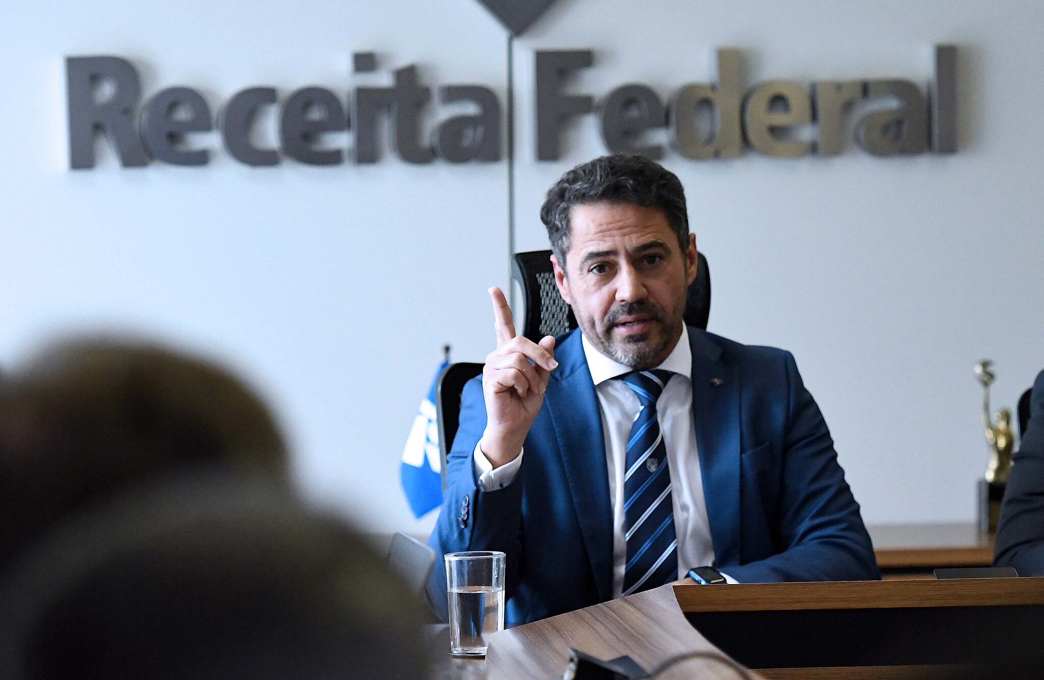 Brasília, DF- Secretário da Receita Federal, Julio Cesar Vieira Gomes, durante "live" sobre Regulamentação Bônus de Eficiência, realizado no Ministério da Economia, bloco P
FOTO: EDU ANDRADE/Ascom/ME