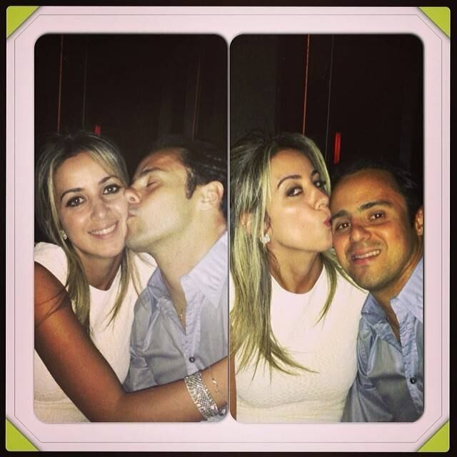 O piloto Felipe Massa também entrou no clima romântico e caprichou na mensagem para a esposa Rafaella. 
— Te amo muito, você é tudo pra mim. Feliz Valentine's day
