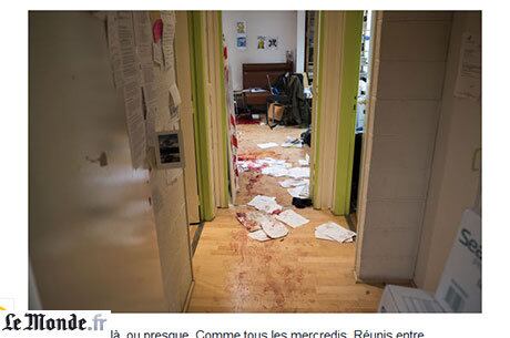 Jornal francês Le Monde divulgou imagem da redação do Charlie Hebdo nesta quinta-feira