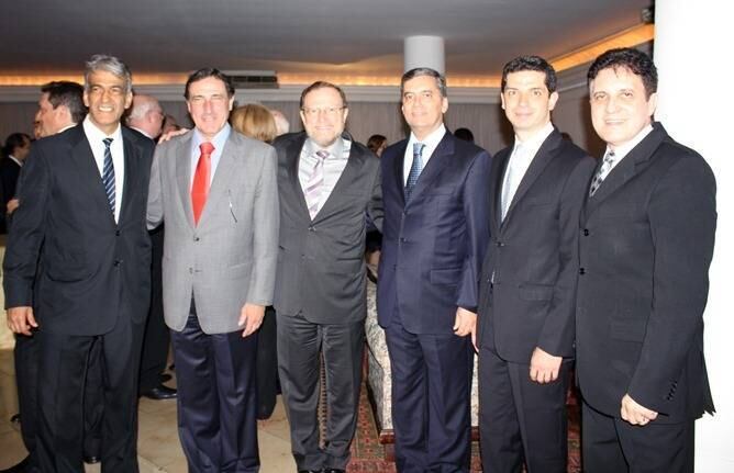 Desembargador Federal, Davi Diniz Dantas; Ministro do Supremo Tribunal de Justiça, Desembargador Paulo Dias de Moura Ribeiro; Atual Presidente do TRF3, Desembargador Newton de Lucca; Corregedor-Regional da Justiça Federal, Fábio Prieto, eleito o novo Presidente do TRF3 para o biênio 2014-2016; Presidente da AJUFESP, Paulo Cezar Neves e Zacarias Pagnanelli