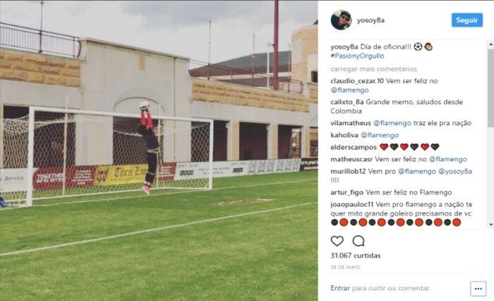 Torcedores do Flamengo invadiram o Instagram do goleiro Ochoa