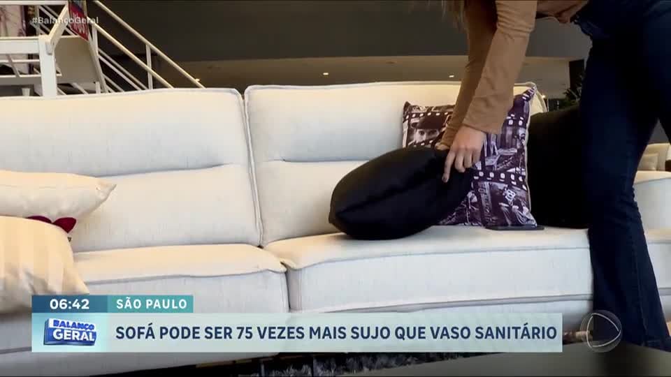 Estudo indica que sofá pode ser 75 vezes mais sujo do que o vaso sanitário