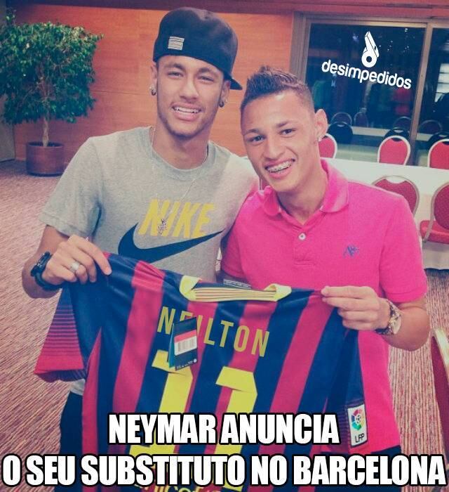 Neymar já tratou de sugerir uma opção para te substituir no Barcelona. Trata-se de Neílton, atleta também formado na base do Santos