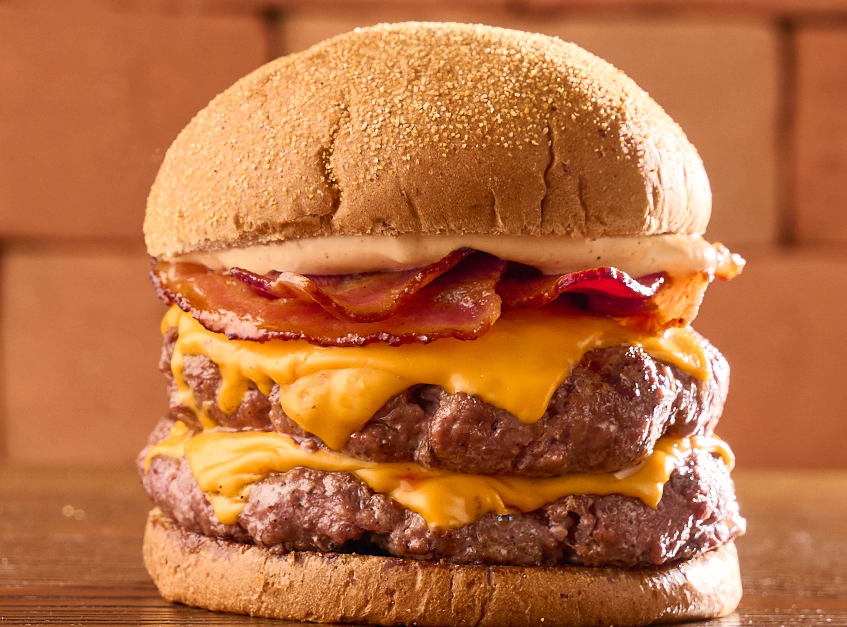 Hamburger Duplo bacon do Meatz