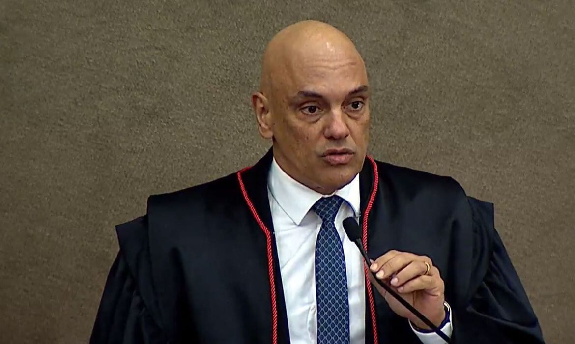 Ministro Alexandre de Moraes durante posse como presidente do TSE