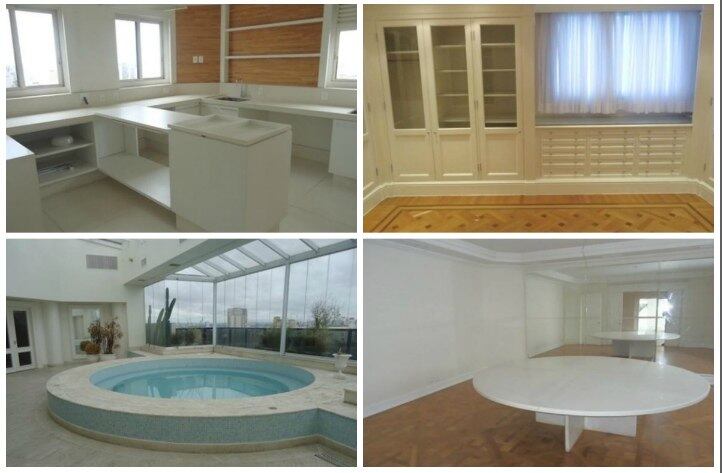 Não
gosta de casa? Há opções de mansões em prédios também. Uma cobertura duplex no
Jardim América, próxima à avenida Paulista, custa R$ 18,4 milhões. A “humilde
residência” tem quatro dormitórios com suíte, sala de TV, sala íntima e terraço
com uma piscina incrível. Há outra opção no mesmo bairro, porém mais cara
