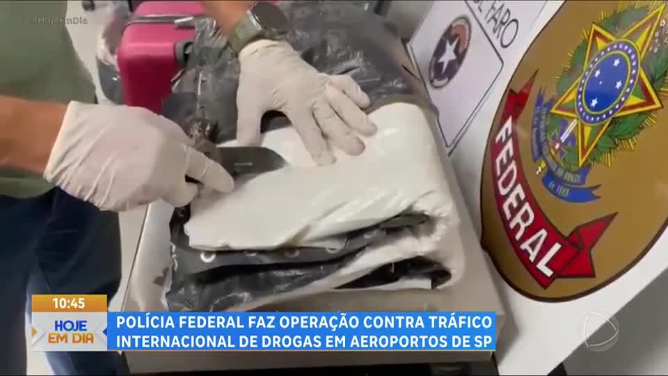 PF realiza operação contra tráfico internacional de drogas em aeroportos de SP