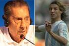 Alcides Ghiggia, ex-atacante do Uruguai. Ganhou destaque no futebol por fazer o gol que garantiu o título do Uruguai na Copa do Mundo de 1950