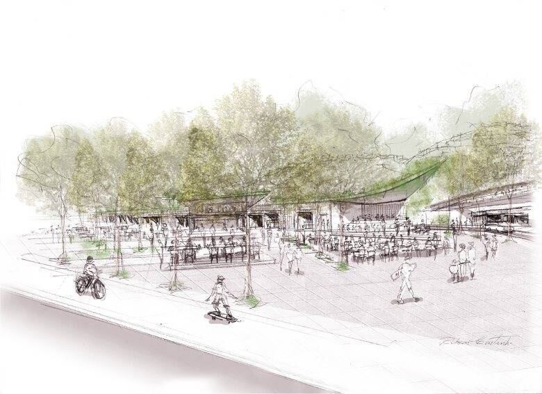 Croquis do projeto do Polo Automotivo da Mangueira