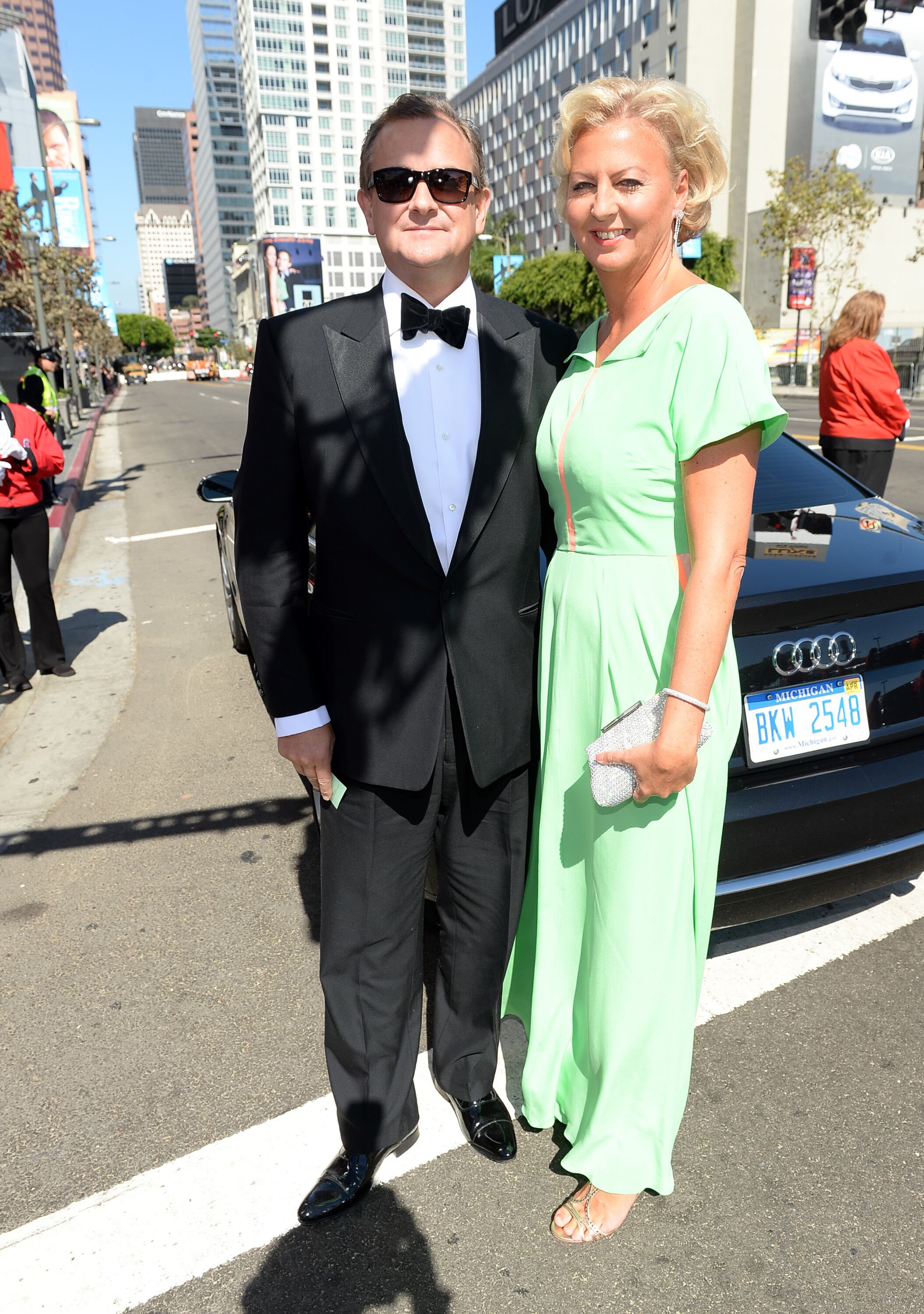 Hugh Bonneville, ator de Downton Abbey, e a mulher Lulu Williams