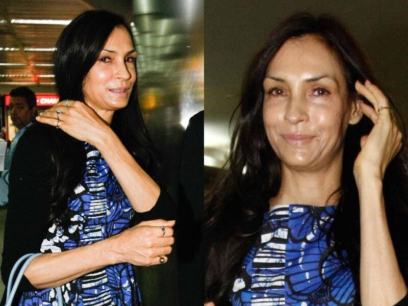 A atriz Famke Janssen apareceu bem diferente no aeroporto de Guarulhos, em São Paulo. A atriz, conhecida como a Jean Grey, da trilogia X-Men, estava sem maquiagem e com a pele bem brilhante. Além disso, seus olhos estavam vermelhos e Famke estava com a cara abatida 