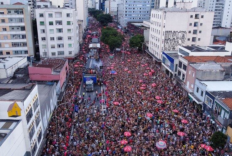 Bloco de carnaval em SP