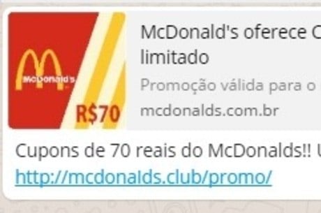 A falsificação imita a marca da rede de lanchonetes