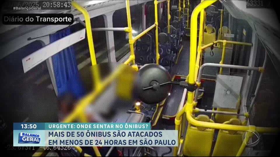 Menino de 10 anos é ferido no rosto por estilhaços durante ataque a ônibus em SP