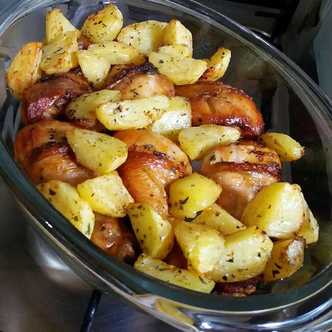 Coxa de Frango Assada com Batata