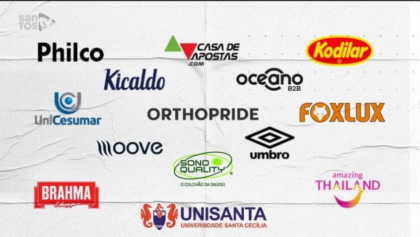 Novos Patrocinadores - Mesmo em meio a pandemia, o Santos anunciou dois novos patrocinadores: Oceano B2B e Foxlux. A segunda, foi inserida no lugar da Algar, que por dificuldades financeiras não conseguiu renovar o seu vínculo com o Peixe. A Oceano B2B, que é uma empresa de materiais escriturários e papelaria, estampará a barra frontal, enquanto a Foxlux, que produz lâmpadas e produtos eletrônicos, irá expor a sua marca na barra traseira da camisa santista.